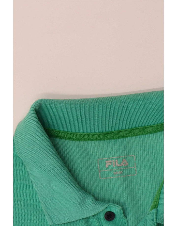 Polo Fila para hombre de algodón verde medio