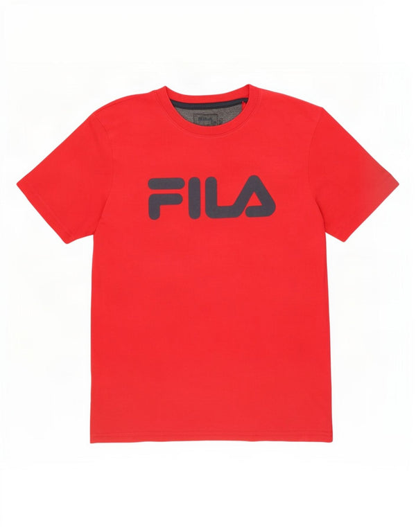 Fila Camiseta gráfica para hombre Top Medium Red Cotton