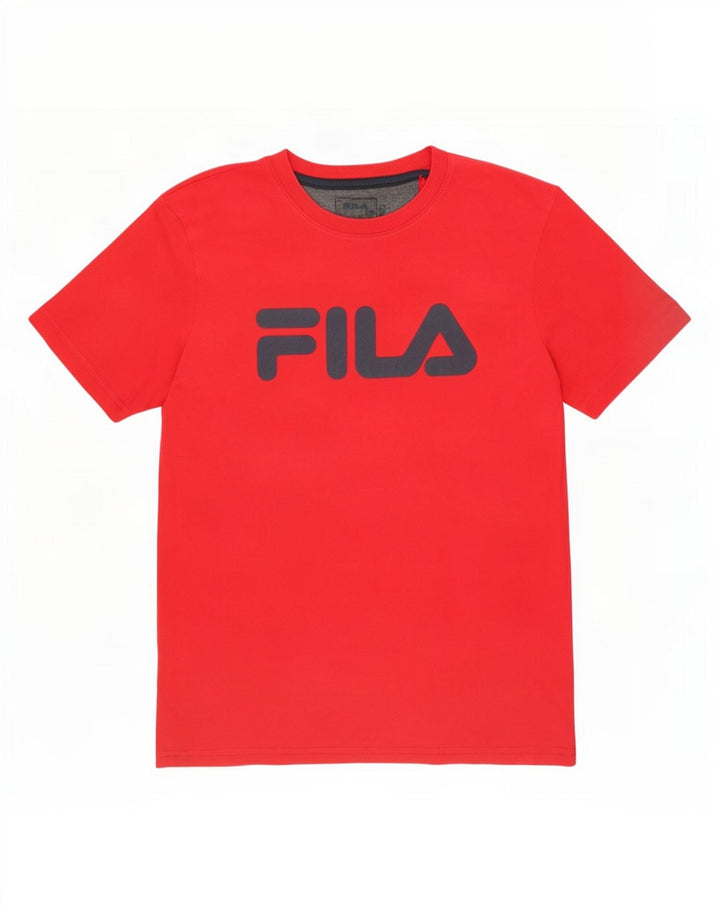 Fila Camiseta gráfica para hombre Top Medium Red Cotton