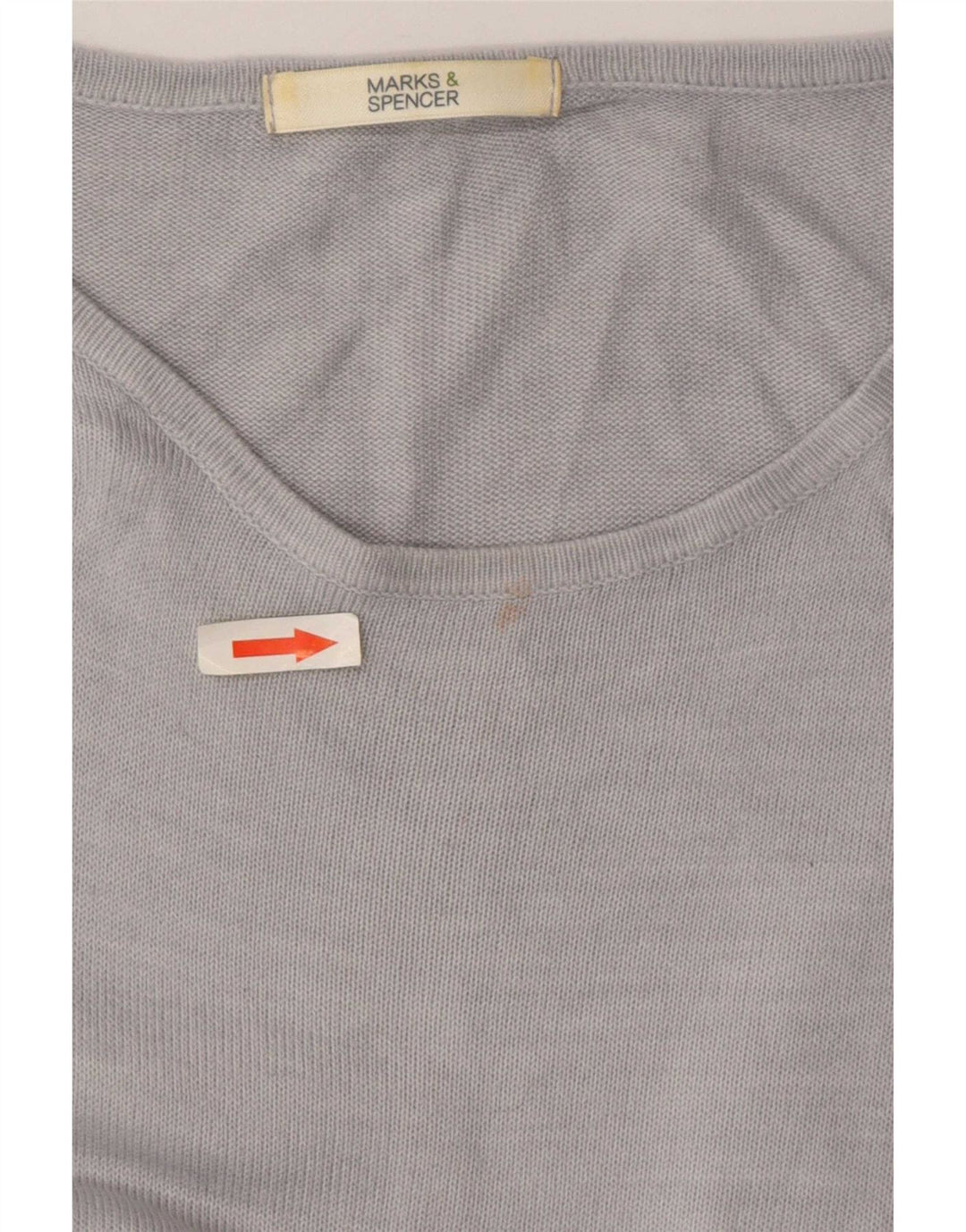Marks & Spencer Jersey con cuello barco para mujer, talla 40, color gris grande