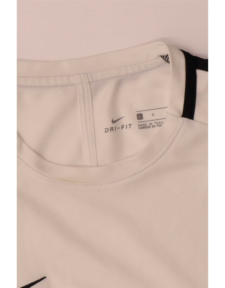 Camiseta Nike Dri Fit para hombre, talla grande, color blanco, poliéster