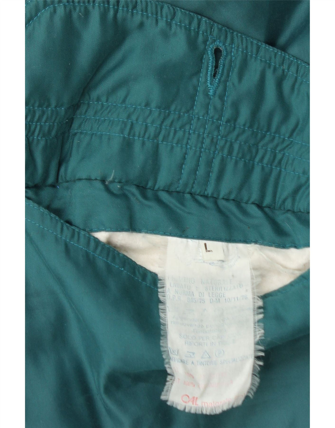 VINTAGE Chaqueta reversible gráfica de gran tamaño para mujer Reino Unido 16 Turquesa grande