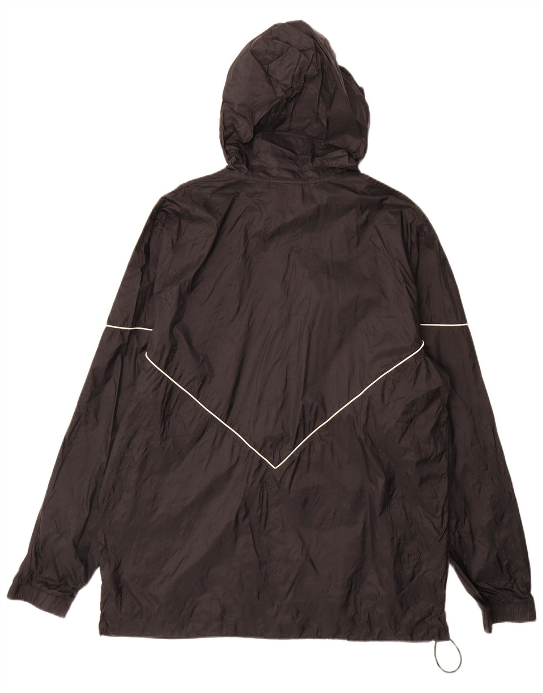 Adidas Chaqueta impermeable con capucha para hombre UK 40 Large Black Nylon