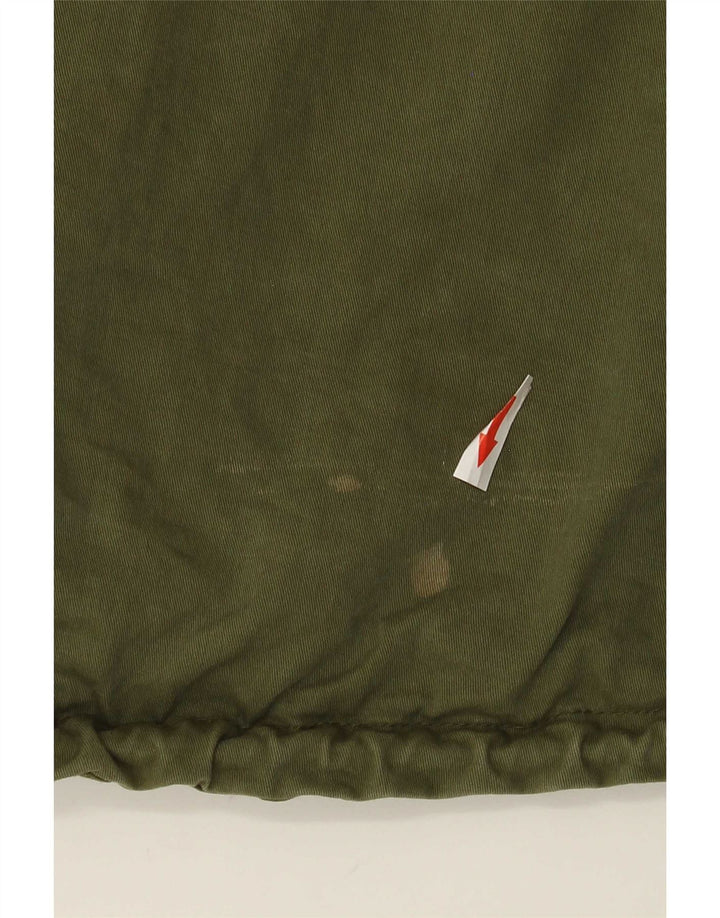 Zara Mujer Chaqueta Bomber Extragrande Gráfica UK 40 Algodón Caqui Mediano