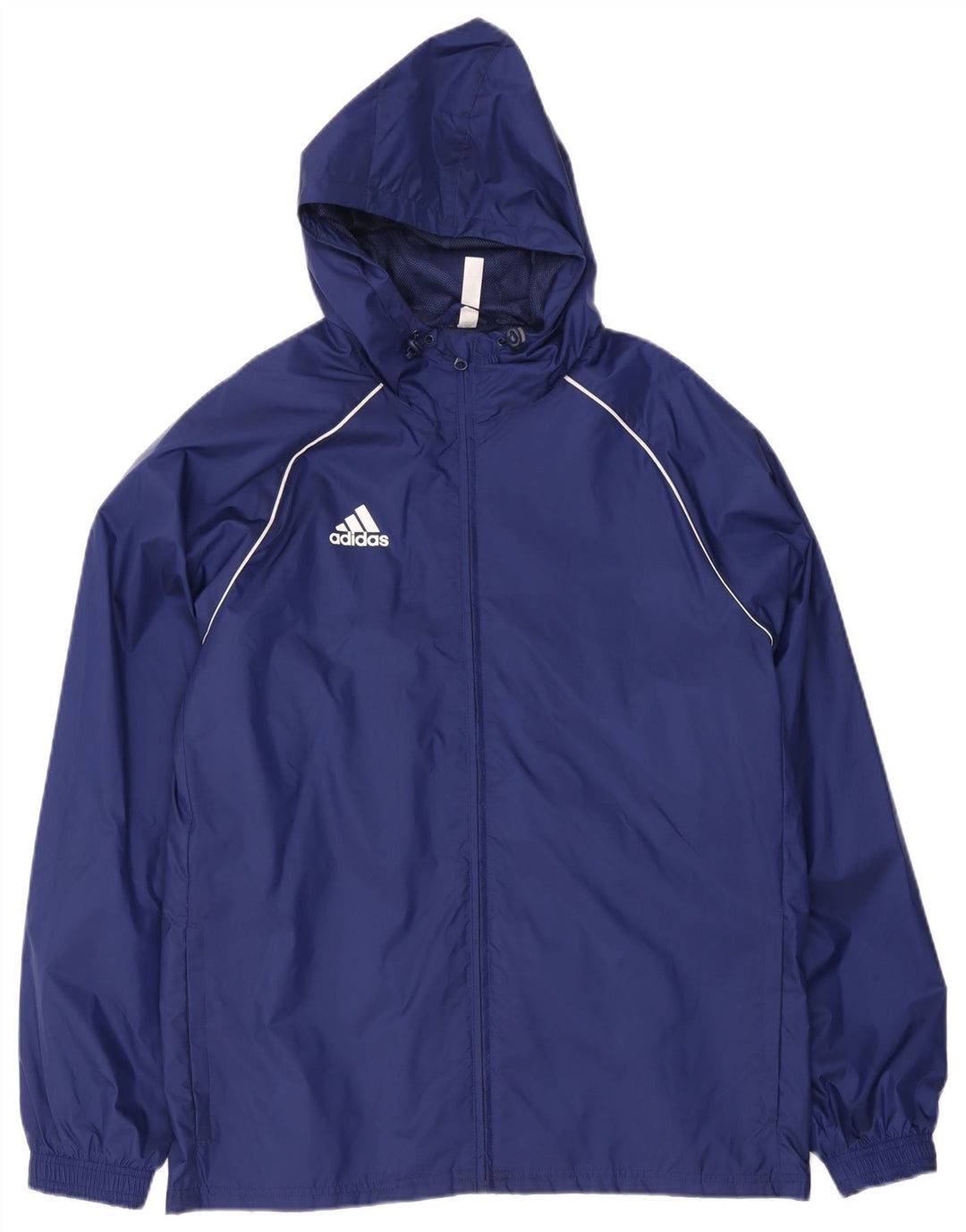 Adidas - Chaqueta impermeable con capucha para hombre, talla 40, poliéster, color azul marino
