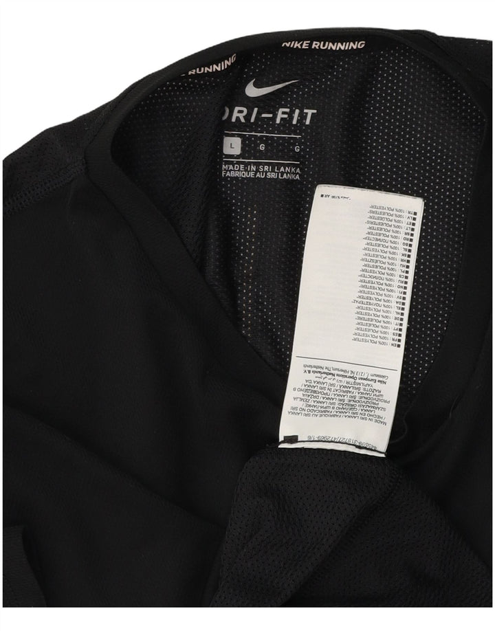 Nike - Camiseta Dri Fit para hombre, talla grande, poliéster negro