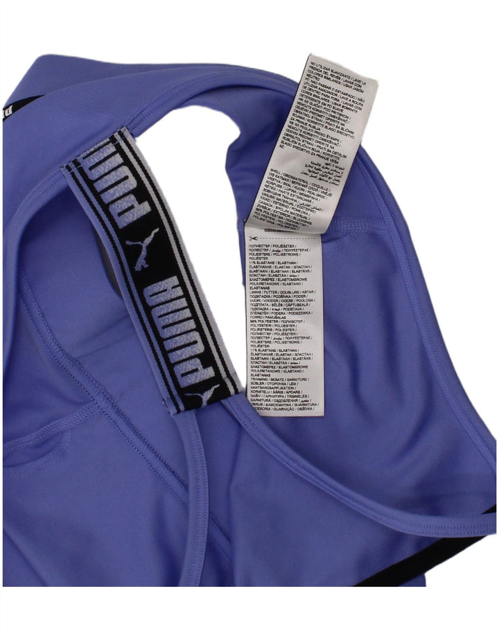 Puma Mujer Graphic Sport Bra Top Deportivo De Poliéster Azul Medio