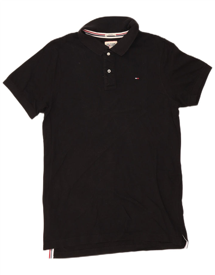 TOMMY HILFIGER Polo para hombre XL Algodón negro