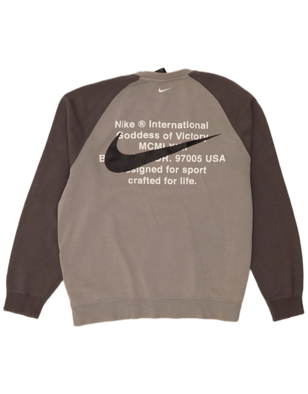 Nike - Sudadera con gráfico para hombre, talla grande, algodón gris