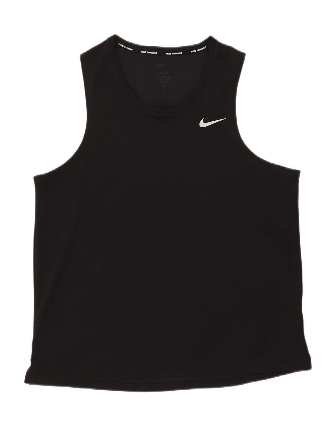 Nike - Camiseta sin mangas Dri Fit para mujer, talla 40, talla grande, poliéster negro