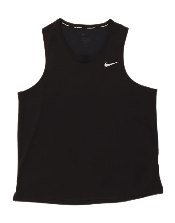 Nike - Camiseta sin mangas Dri Fit para mujer, talla 40, talla grande, poliéster negro