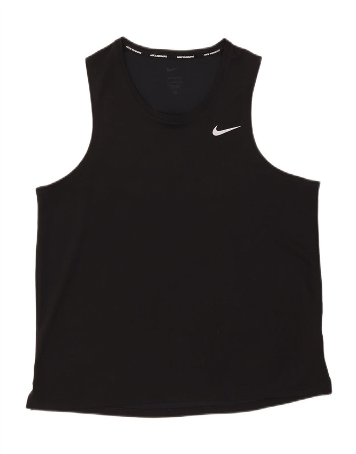 Nike - Camiseta sin mangas Dri Fit para mujer, talla 40, talla grande, poliéster negro