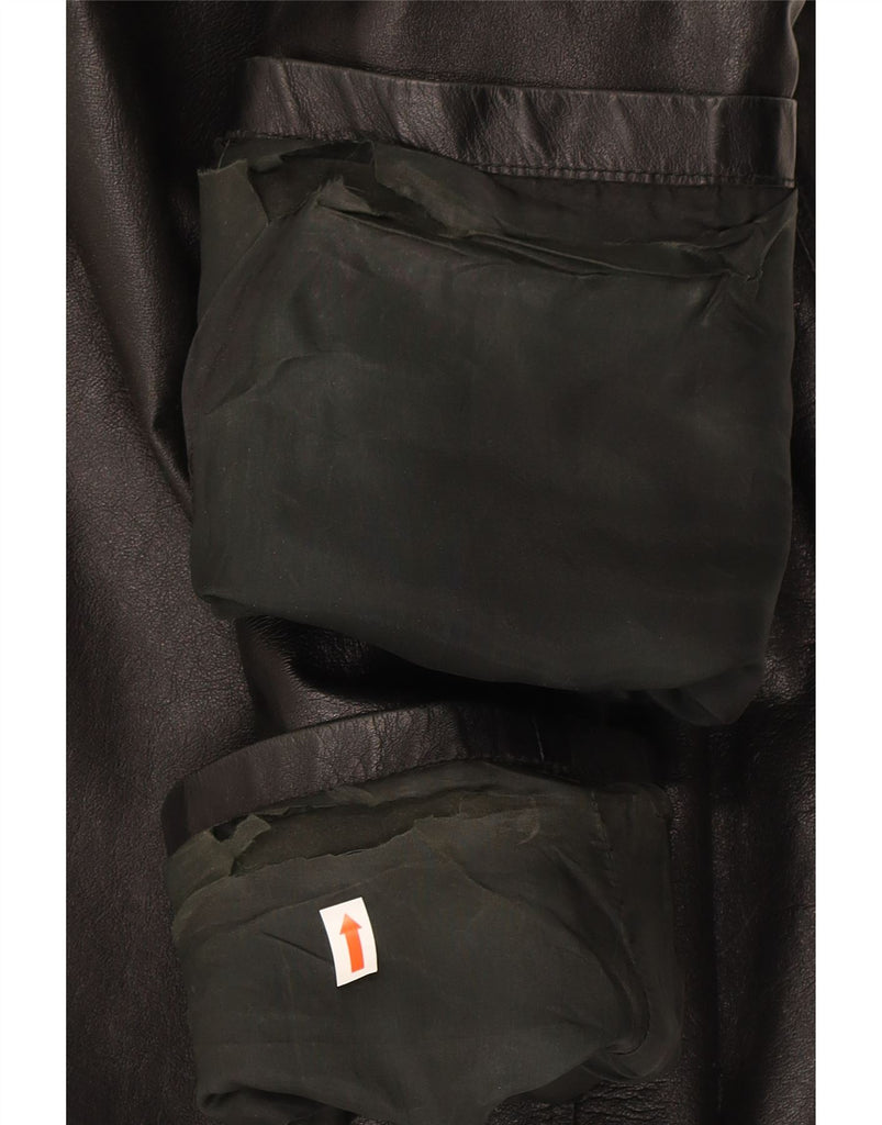 PRADA Mens Leather Jacket IT 46 Small Black Leather Vintage Prada and Second-Hand Prada from Messina Hembry 