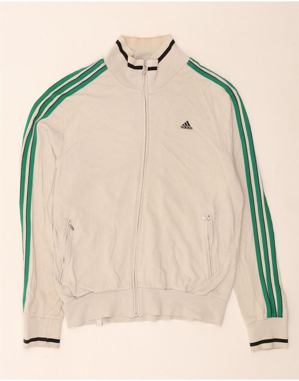 Adidas - Chaqueta de chándal para hombre, talla 42/44, algodón blanco grande