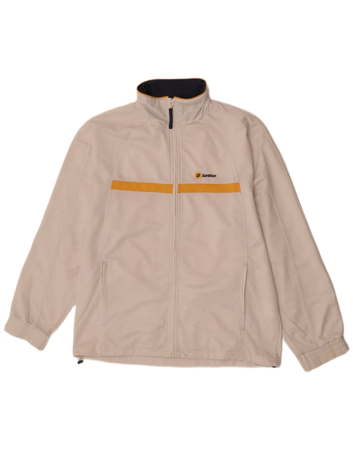 Lotto Hombre Chándal Top Chaqueta XL Blanco Roto Poliéster Color Block