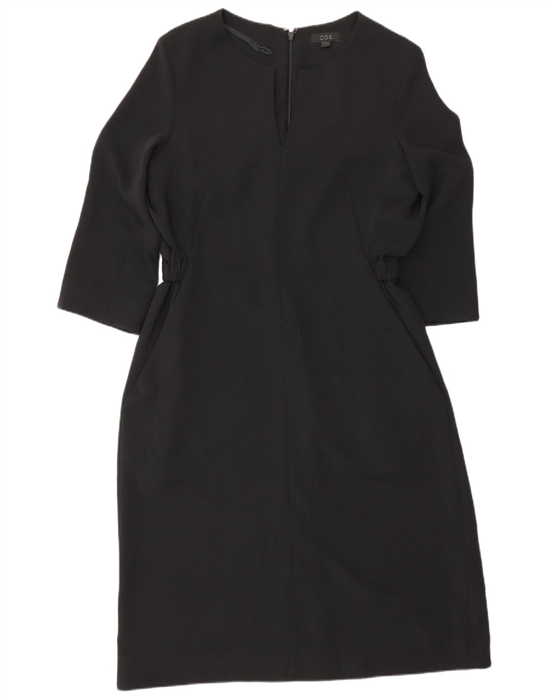 Cos Vestido tubo de manga 3/4 para mujer EU 38 Poliéster negro mediano