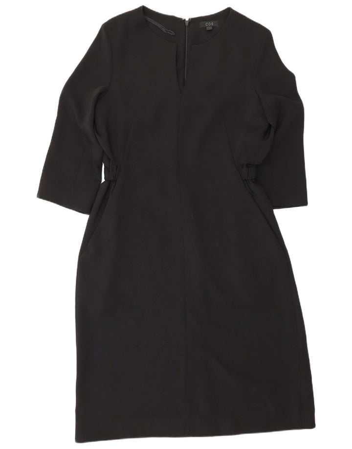 Cos Vestido tubo de manga 3/4 para mujer EU 38 Poliéster negro mediano