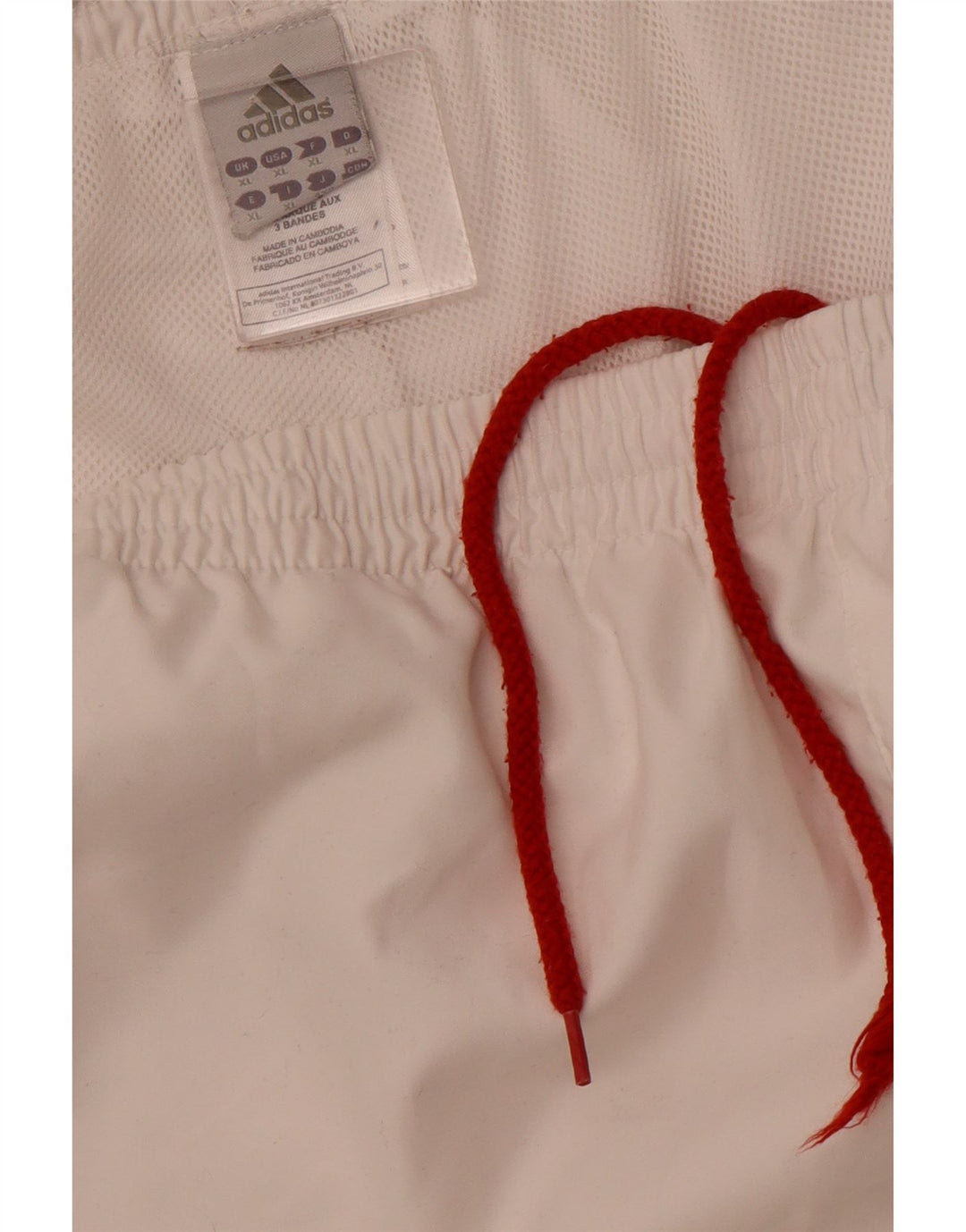 Adidas Pantalones cortos deportivos para hombre XL Blanco Poliéster