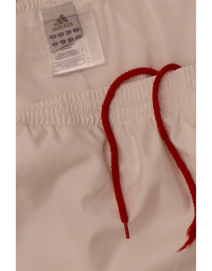 Adidas Pantalones cortos deportivos para hombre XL Blanco Poliéster