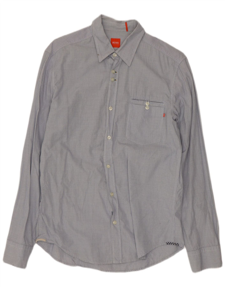 Camisa Hugo Boss Hombre Vichy Azul Medio