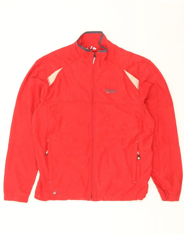 Brugi Hombre Chaqueta De Chándal Top Poliéster Color Block Rojo Medio