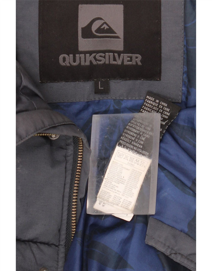 Quiksilver Chaqueta acolchada para hombre UK 40 Large Azul marino Algodón