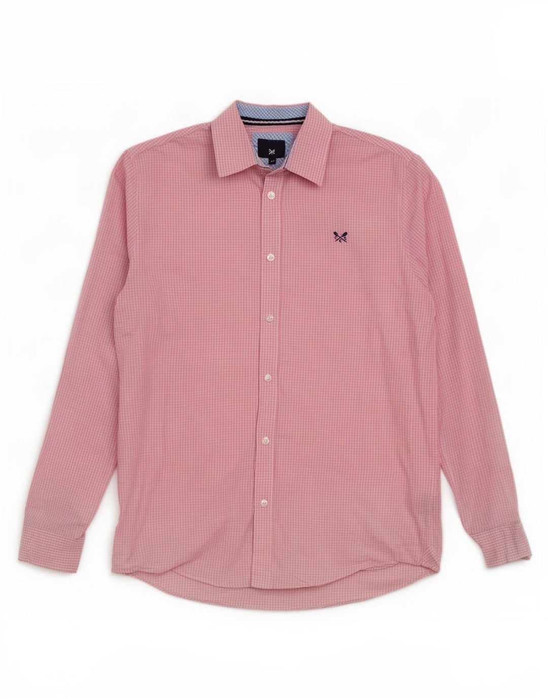 Crew Clothing Camisa de corte clásico para hombre Algodón a cuadros rosa medio