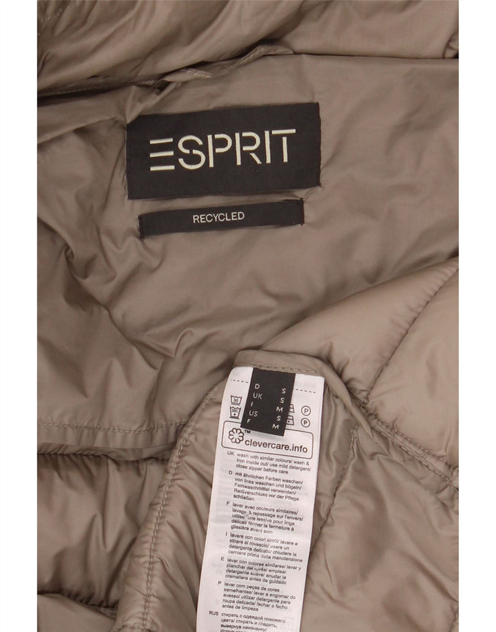 ESPRIT Abrigo acolchado para mujer UK 10 Small Beige Poliamida
