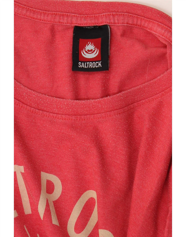 Saltrock - Camiseta gráfica para hombre, talla grande, color rosa