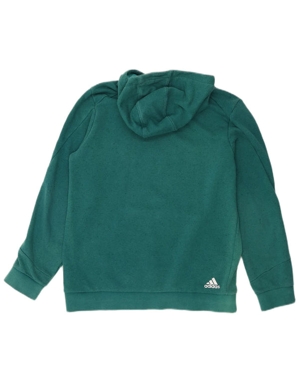 Adidas - Sudadera con capucha para niño (13-14 años, algodón moteado), color verde