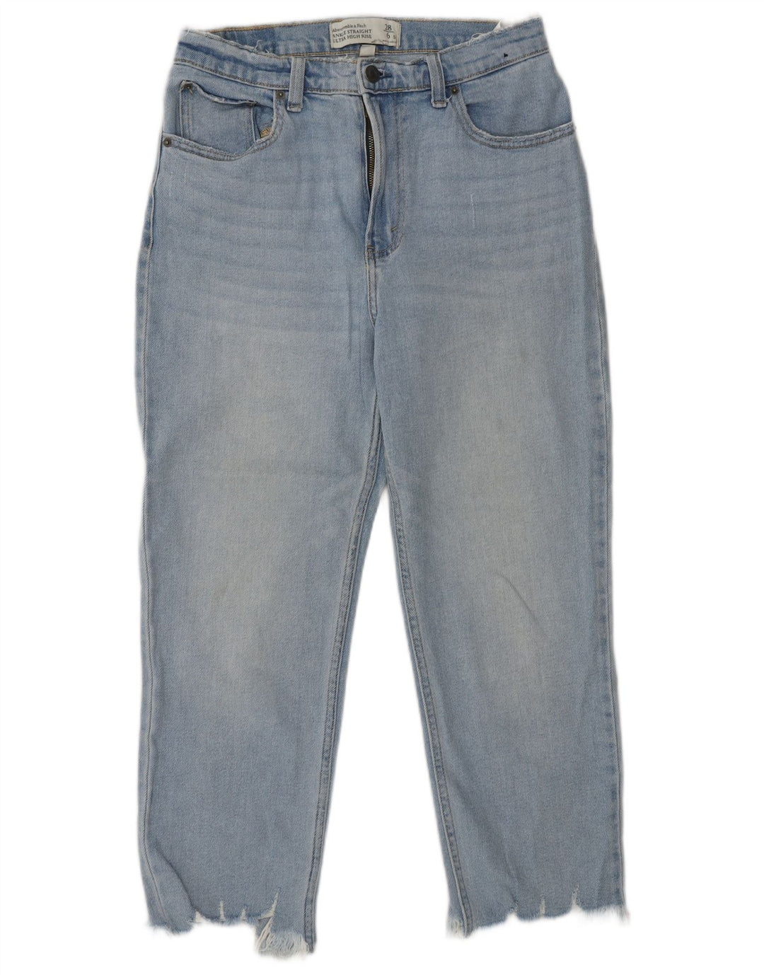 ABERCROMBIE & FITCH Vaqueros rectos para mujer US 6 Medium W28 L24 Azul
