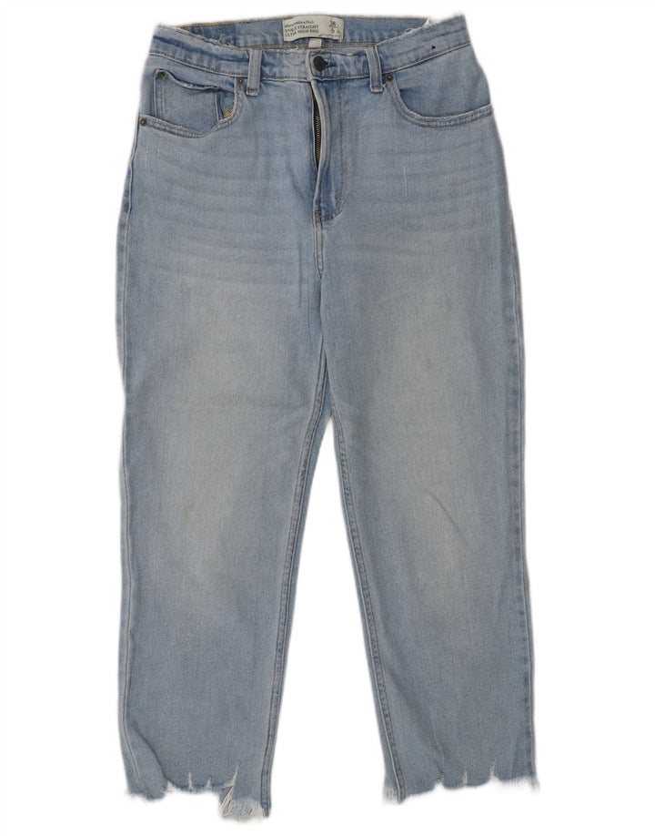 ABERCROMBIE & FITCH Vaqueros rectos para mujer US 6 Medium W28 L24 Azul
