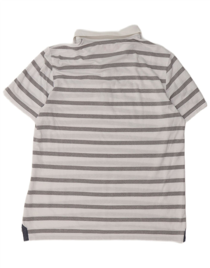 Guess Polo Hombre 2XL Blanco Rayas