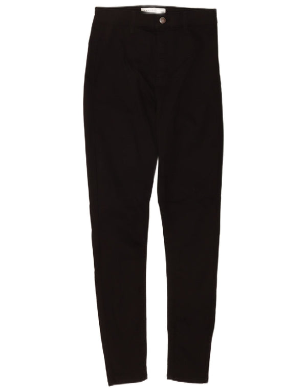 Topshop Womens Joni Skinny Jeans UK 10 Small W28 L28 Black Cotton