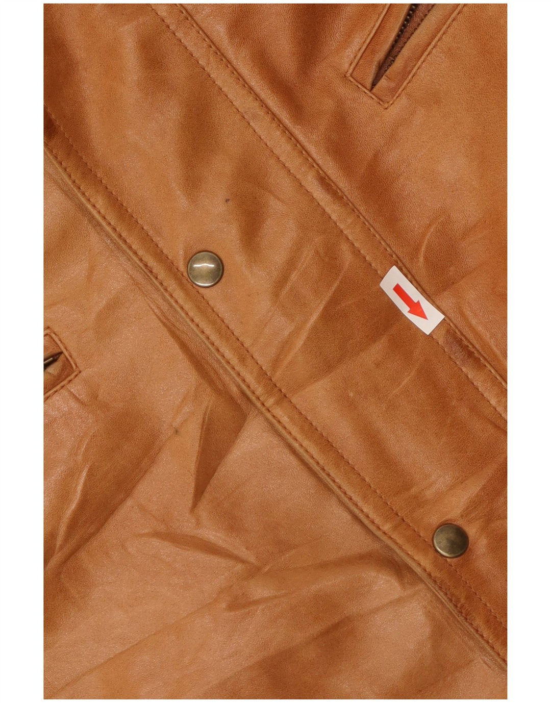 Vintage chaqueta de cuero para hombre Reino Unido 38 cuero beige medio