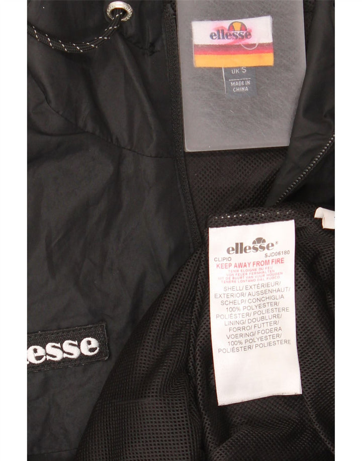 Ellesse Chaqueta impermeable gráfica con capucha para hombre UK 36 Small Poliéster negro