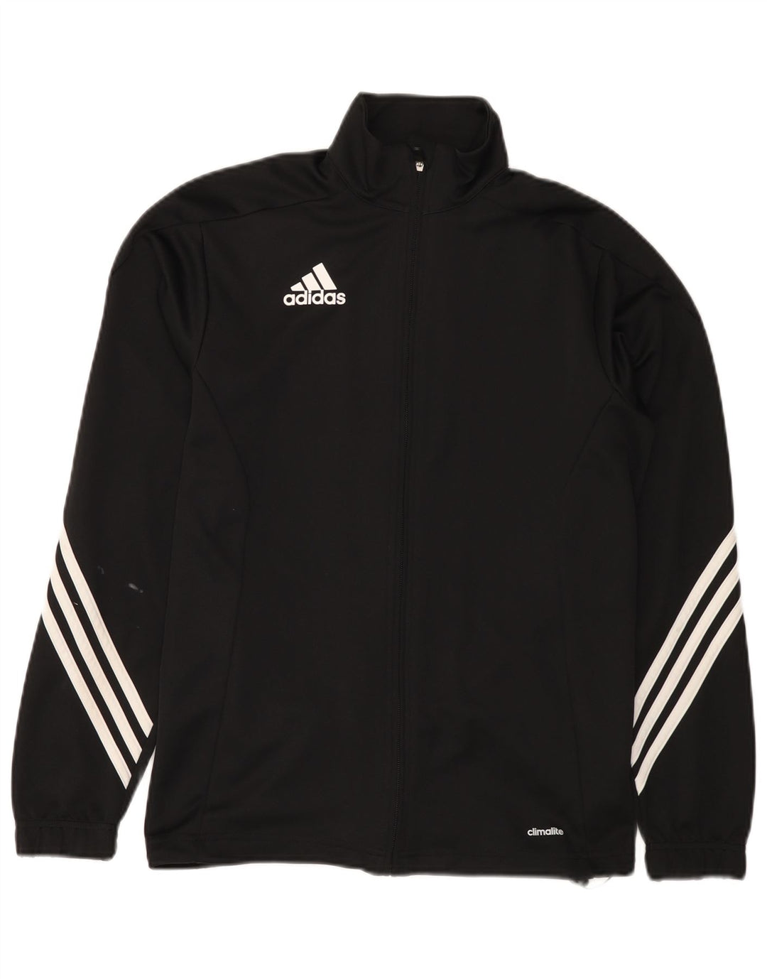 Adidas Mens Climalite Chándal Top Chaqueta Pequeña Poliéster Negro