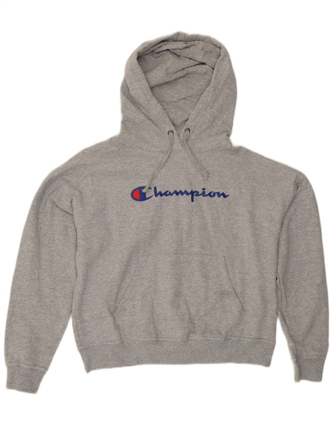 Champion Sudadera con capucha gráfica de gran tamaño para mujer UK 44 Gris medio moteado