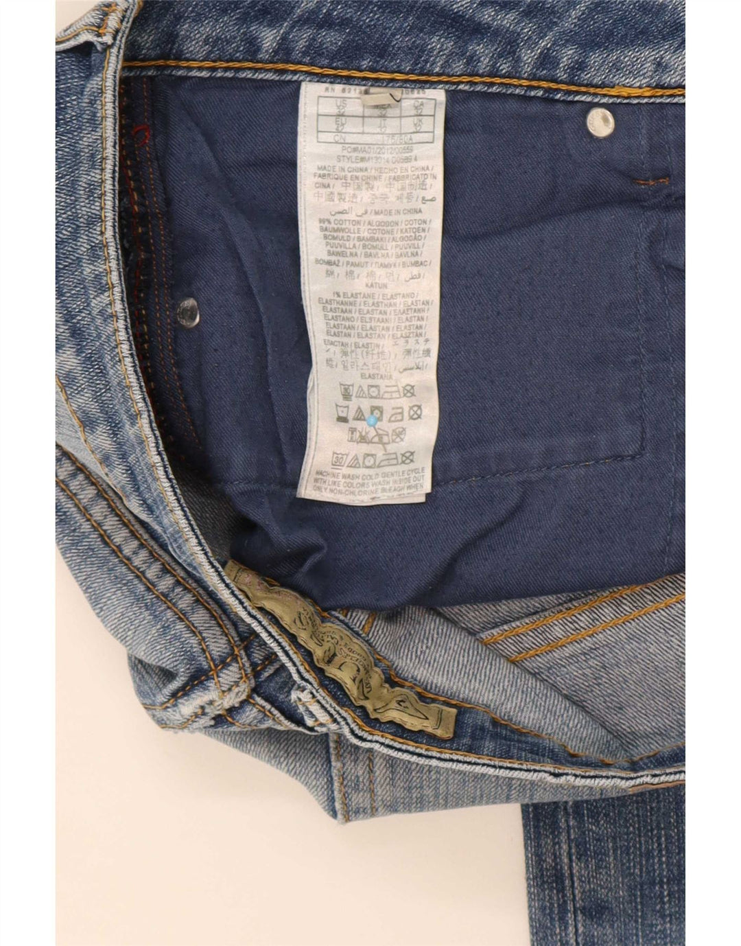 Guess Vaqueros Rectos Hombre W32 L29 Algodón Azul