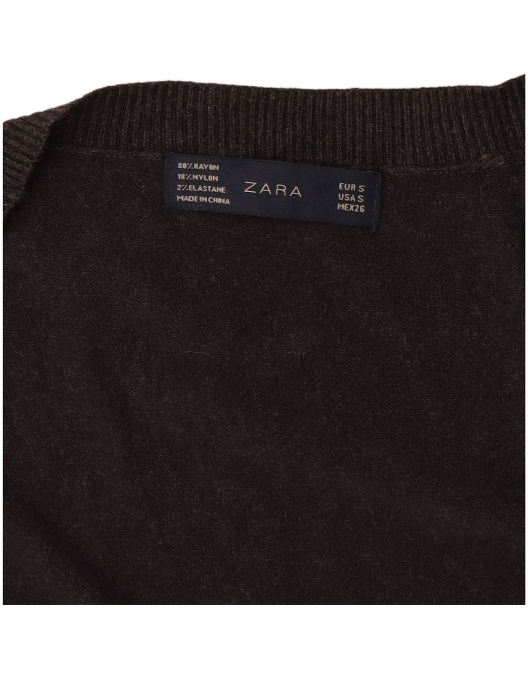 ZARA Cárdigan largo para mujer, talla 40, talla pequeña, rayón gris