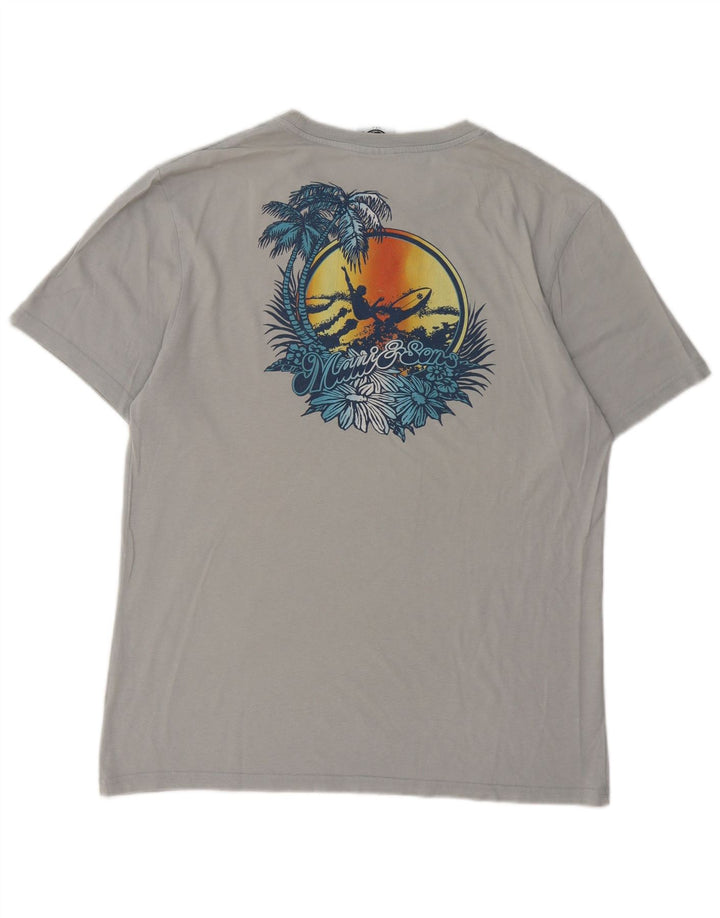 Maui and Sons Camiseta gráfica para hombre Top Algodón gris medio