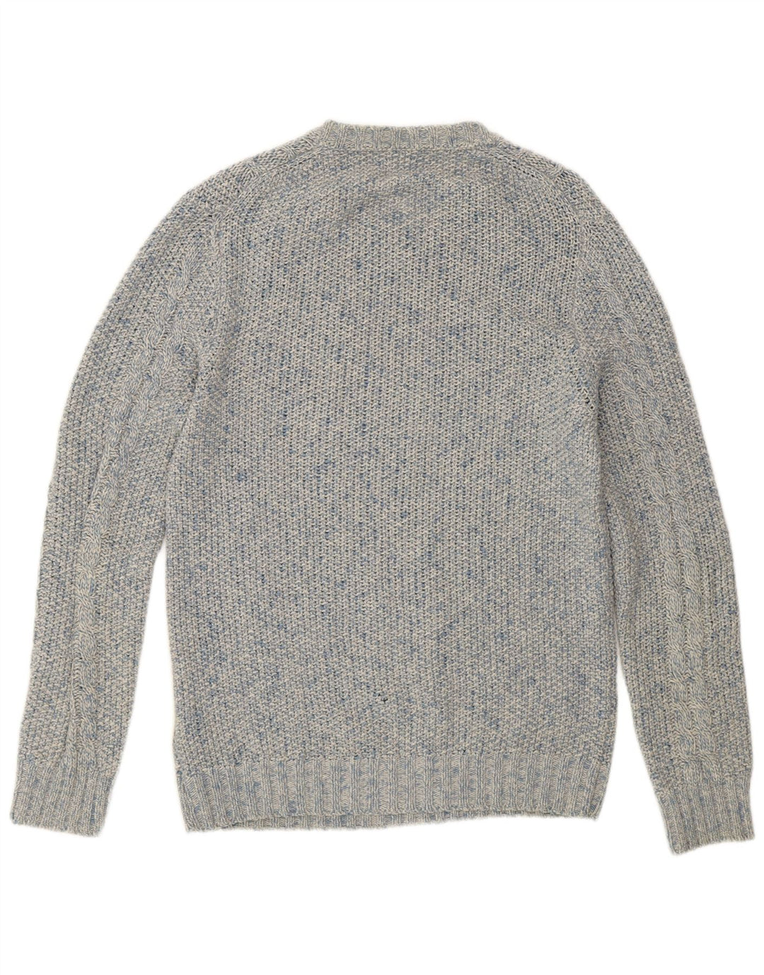 Massimo Dutti Jersey Cuello Redondo Hombre Large Lana Moteada Azul