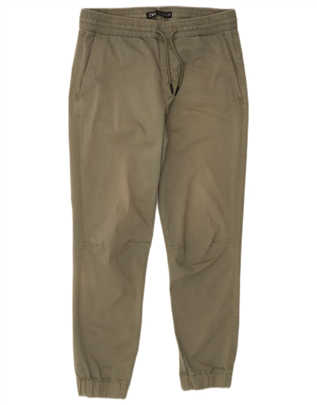 Zara Mens Joggers Chino Pantalones Medianos W31 L27 Caqui