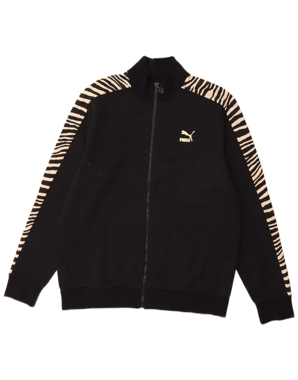 PUMA Chaqueta superior de chándal Clyde para hombre Poliéster con estampado animal negro grande