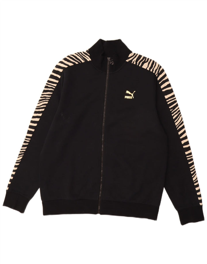 PUMA Chaqueta superior de chándal Clyde para hombre Poliéster con estampado animal negro grande