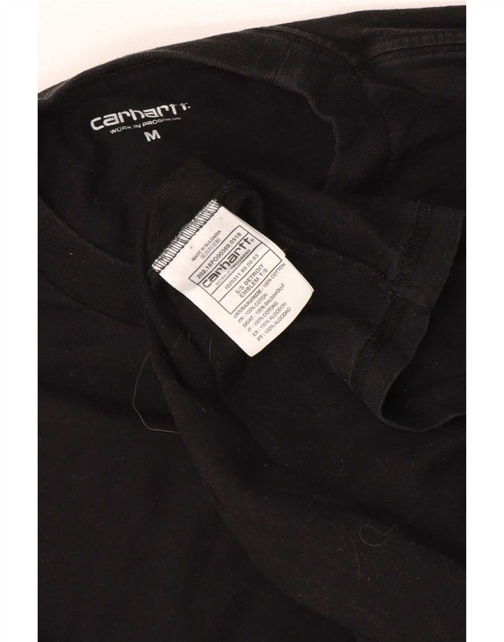 Carhartt Hombre Camiseta Gráfica Top Medio Algodón Negro