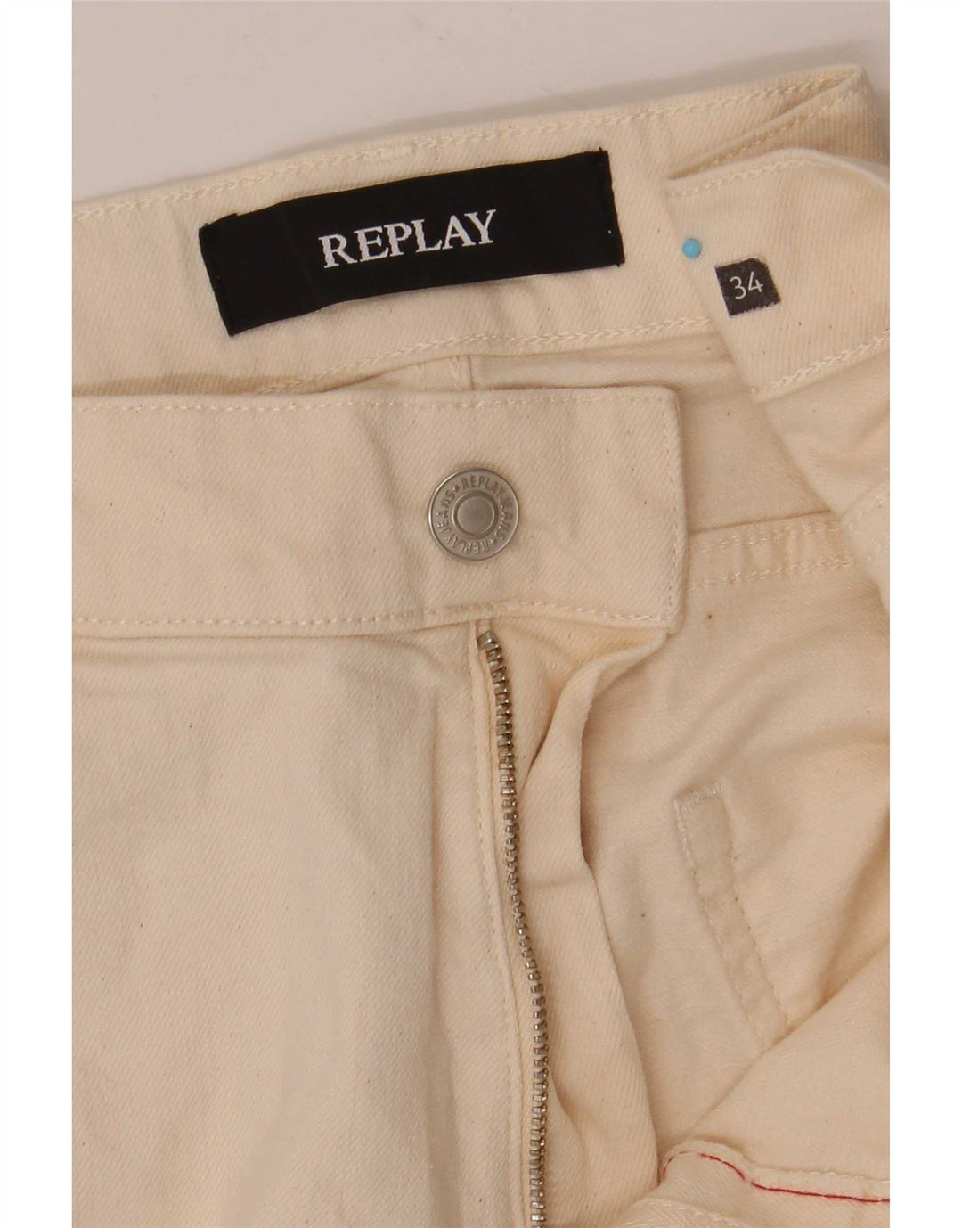 Vaqueros ajustados para hombre Replay W34 L31 Blanco roto