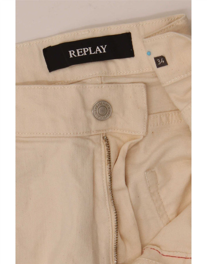 Vaqueros ajustados para hombre Replay W34 L31 Blanco roto