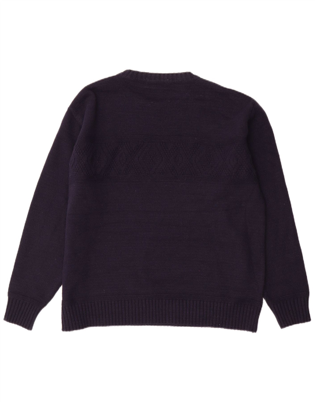 Marks & Spencer Jersey con cuello barco para hombre, talla grande, acrílico azul marino
