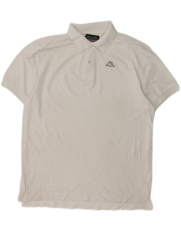 Kappa Polo Hombre Grande Blanco Algodón